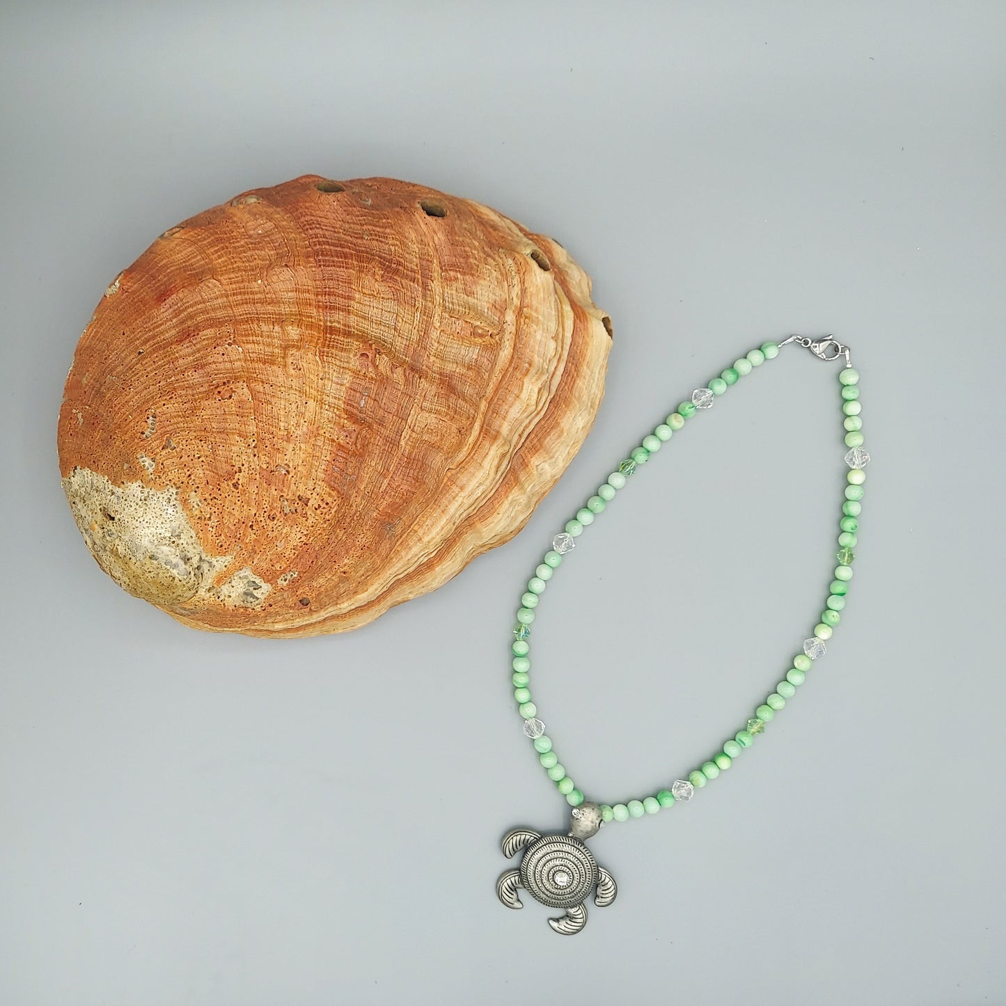 Freshwater Shell Turtle Necklace