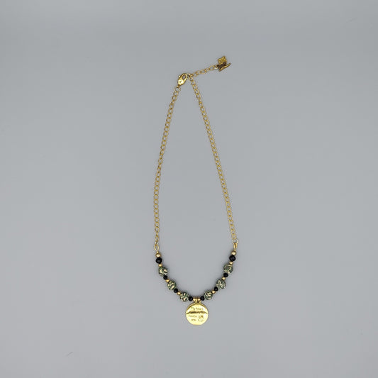 Heart & Boots Necklace Gold